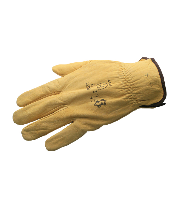 Guante piel vacuno amarillo 10