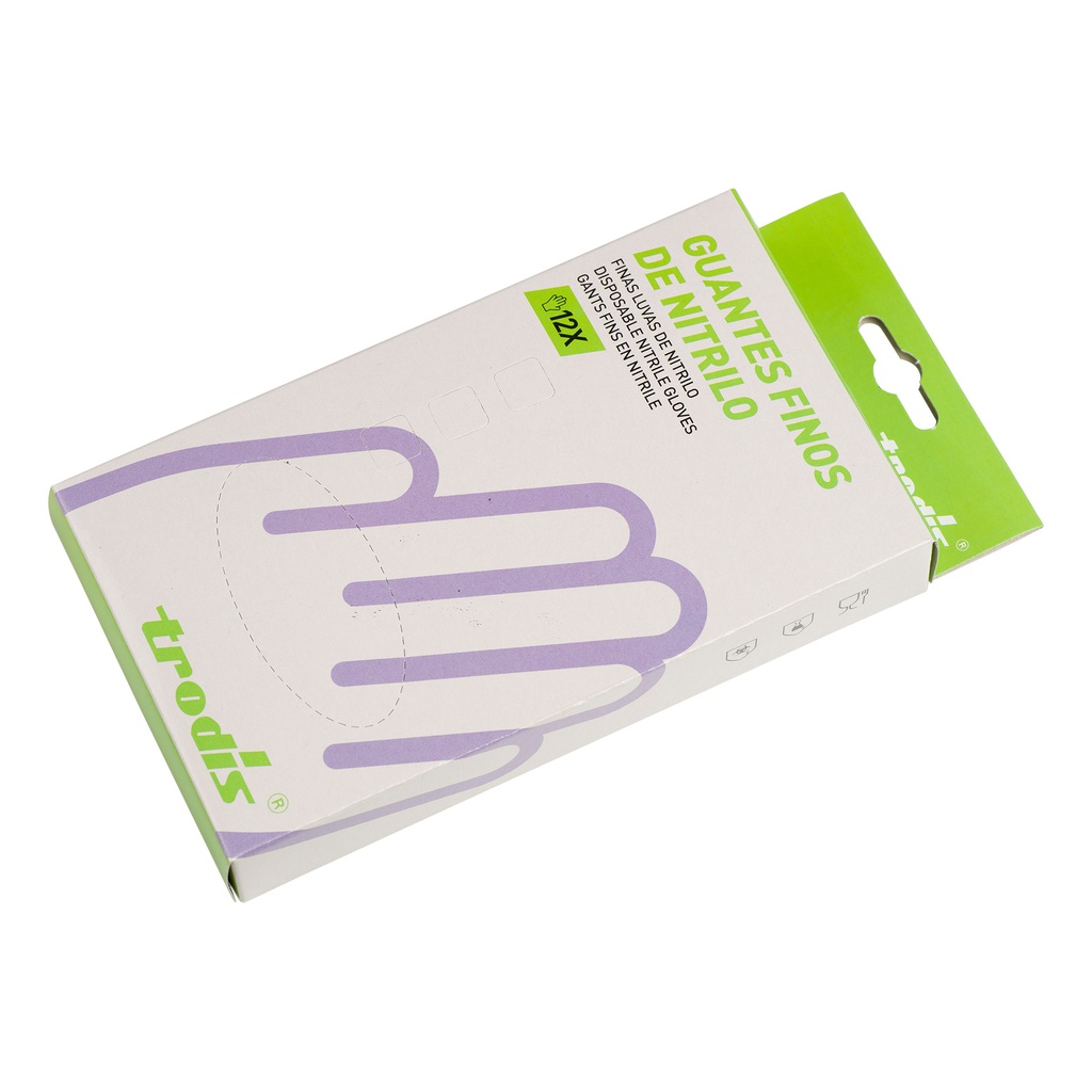 Estuche 12 guantes nitrilo azul XL
