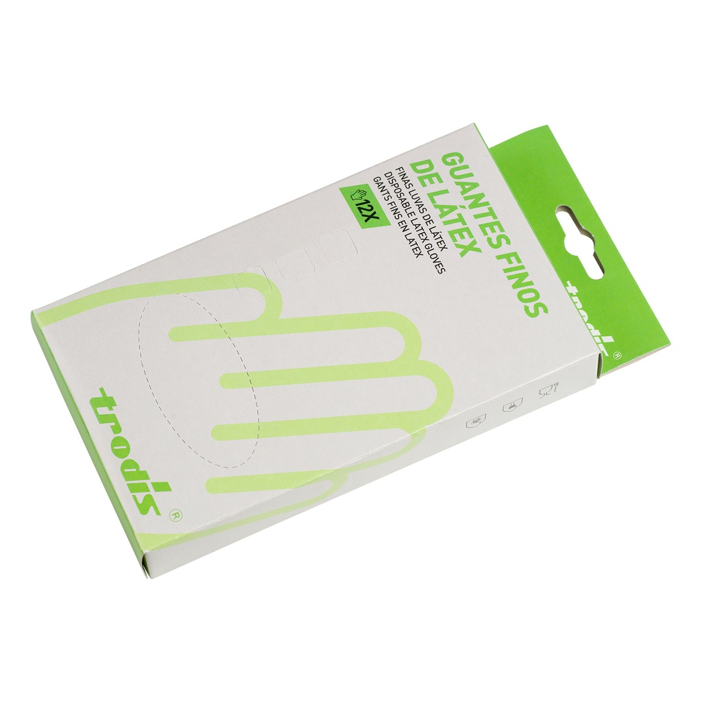 Estuche 12 guantes látex M
