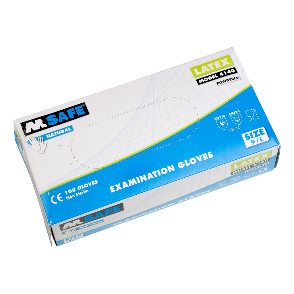 Estuche 100 guantes látex S