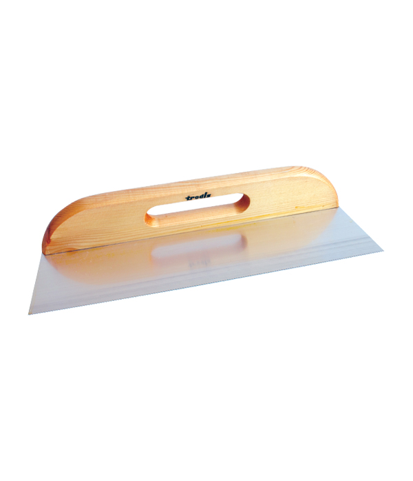 Llana encolar dentado triangular fino mango madera 410x110 mm